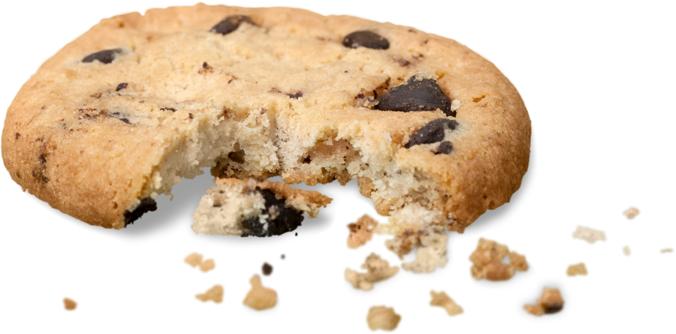 Partially Eaten Chocolate Chip Cookie